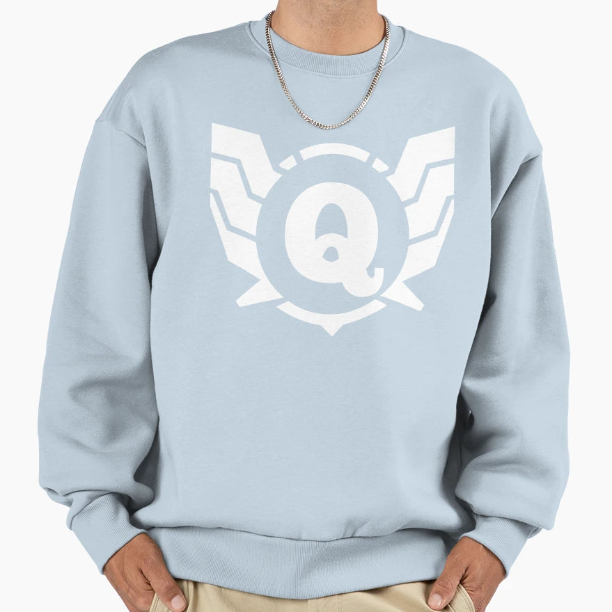 Superhero Letter Q Power Wings Sweatshirt - Streetwear Style for Adults - T-Shirt, Sweatshirt, Hoodie