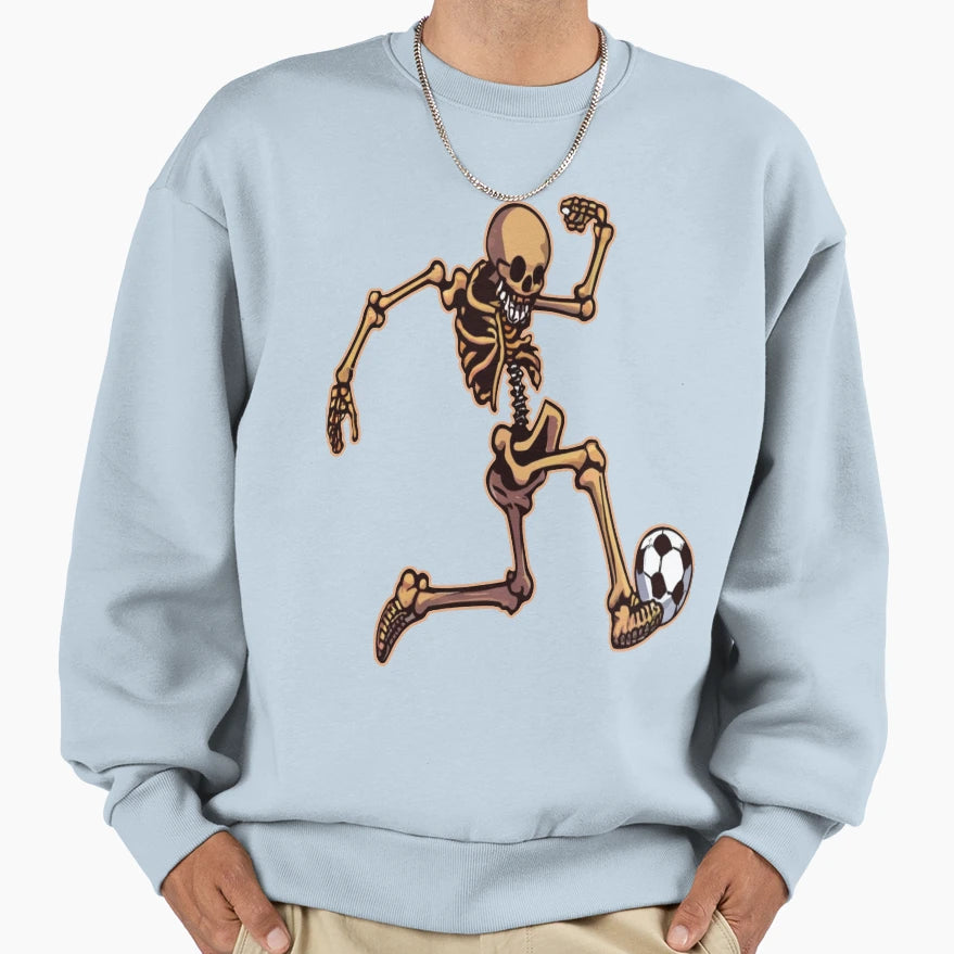 Soccer Skeleton Halloween Sweatshirt - Fun Novelty Design for Adults - T-Shirt, Sweatshirt, Hoodie