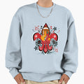 Fire Hot Red Chile Football Fleur D Sweatshirt - Trendy Graphic Men Women - T-Shirt, Sweatshirt, Hoodie