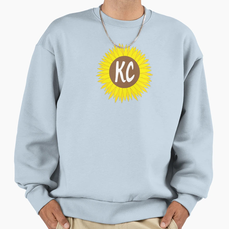 Hand Drawn Kc Kansas City Sunflower Sweatshirt - Graphic Print for Adults - T-Shirt, Sweatshirt, Hoodie