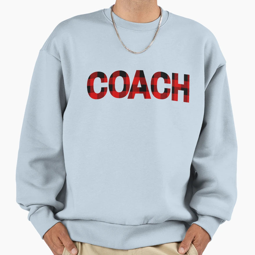 Coach Buffalo Plaid Pattern Sweatshirt - Custom Art Print for Adults - T-Shirt, Sweatshirt, Hoodie