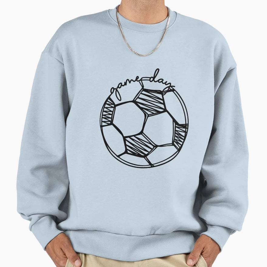 Soccer Game Day Sweatshirt - Aesthetic Graphic Men Women - T-Shirt, Sweatshirt, Hoodie