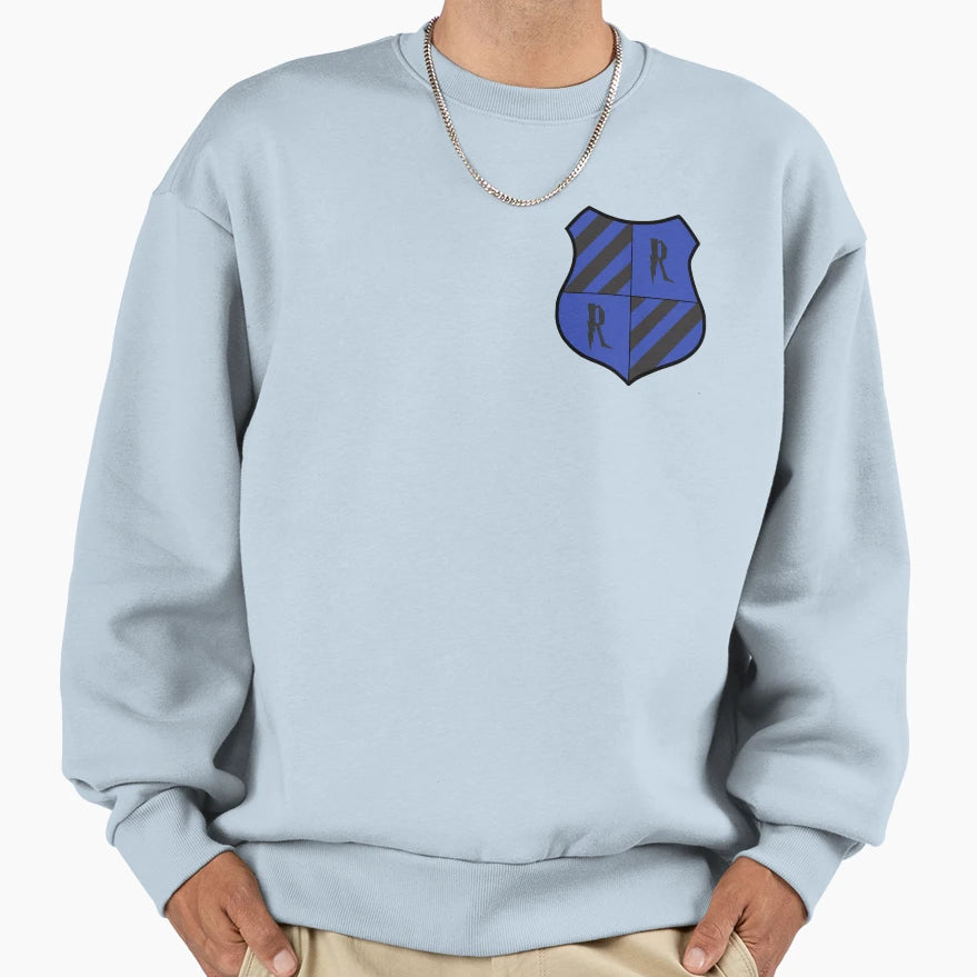 Blue And Grey Crest Sweatshirt - Fun Novelty Design Men Women - T-Shirt, Sweatshirt, Hoodie