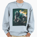 Dynamic American Football Player Sweatshirt - Custom Art Print for Adults - T-Shirt, Sweatshirt, Hoodie