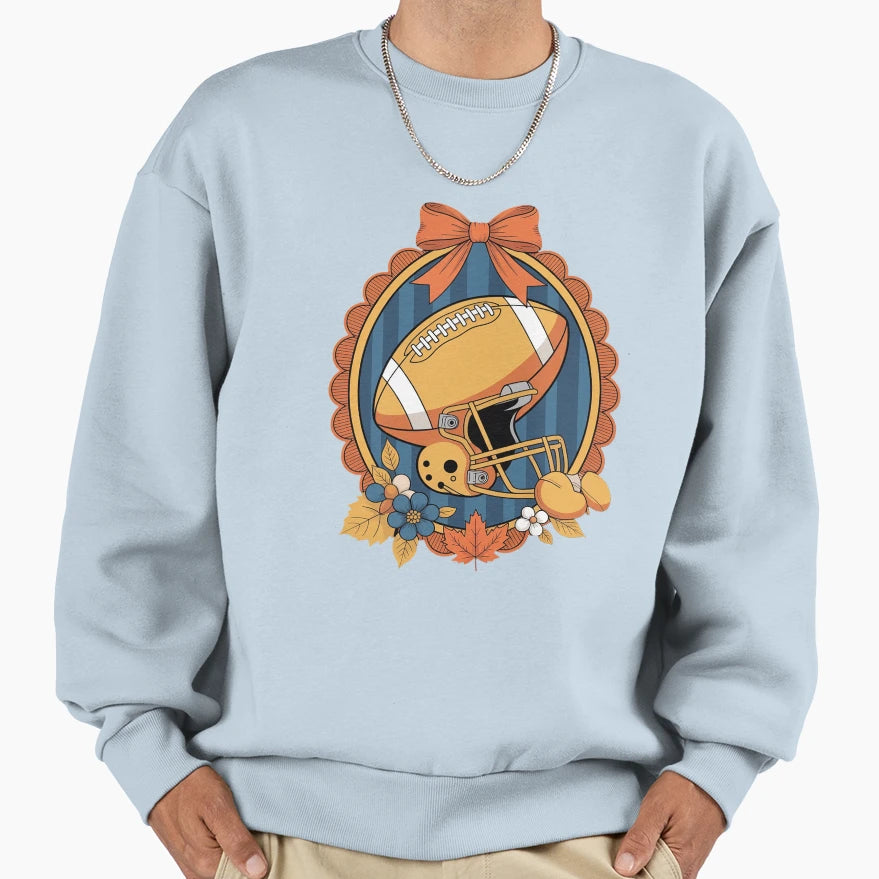 Coquette Bow American Football Sweatshirt - Aesthetic Graphic for Adults - T-Shirt, Sweatshirt, Hoodie