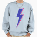 Blue Lighting Bolt Sweatshirt - Trendy Graphic Unisex - T-Shirt, Sweatshirt, Hoodie