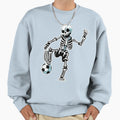 Skeleton Halloween Soccer Player Sweatshirt - Unique Graphic Men Women - T-Shirt, Sweatshirt, Hoodie