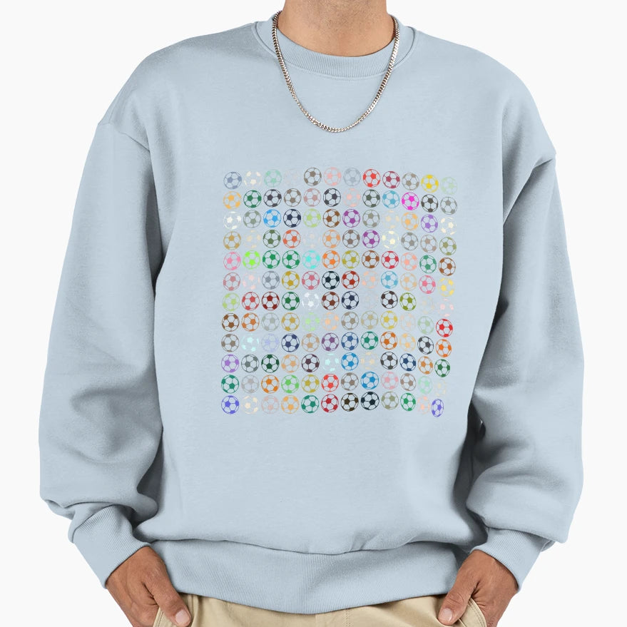 Abstract Multi Color Football Sweatshirt - Minimalist Print Men Women - T-Shirt, Sweatshirt, Hoodie