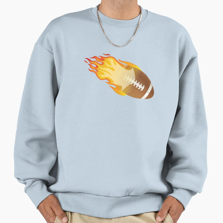 Big Game Fireball Football Sweatshirt - Casual Everyday Wear Unisex - T-Shirt, Sweatshirt, Hoodie