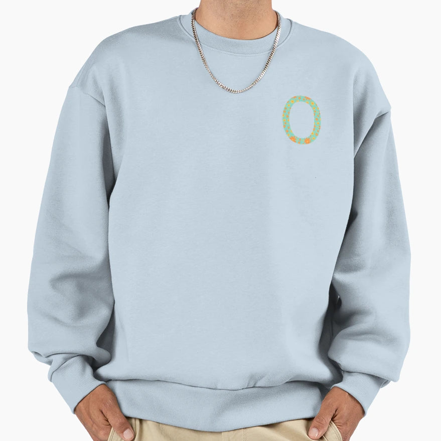 Orange And Yellow Flower O Sweatshirt - Trendy Graphic Unisex - T-Shirt, Sweatshirt, Hoodie