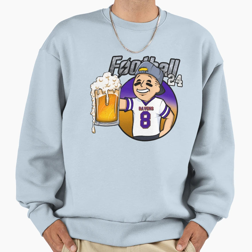Baltimore Beer And Football Sweatshirt - Unique Graphic Unisex - T-Shirt, Sweatshirt, Hoodie
