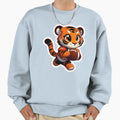 Animated Orange Tigress Footballer Sweatshirt - Streetwear Style Men Women - T-Shirt, Sweatshirt, Hoodie