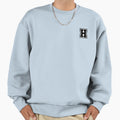 Black H Stylized Initial Alphabet Sweatshirt - Unique Graphic Men Women - T-Shirt, Sweatshirt, Hoodie