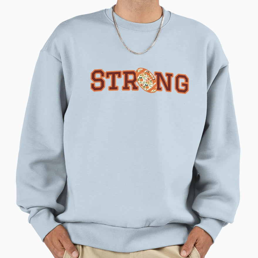 Strong Maroon And Orange Sweatshirt - Minimalist Print Unisex - T-Shirt, Sweatshirt, Hoodie