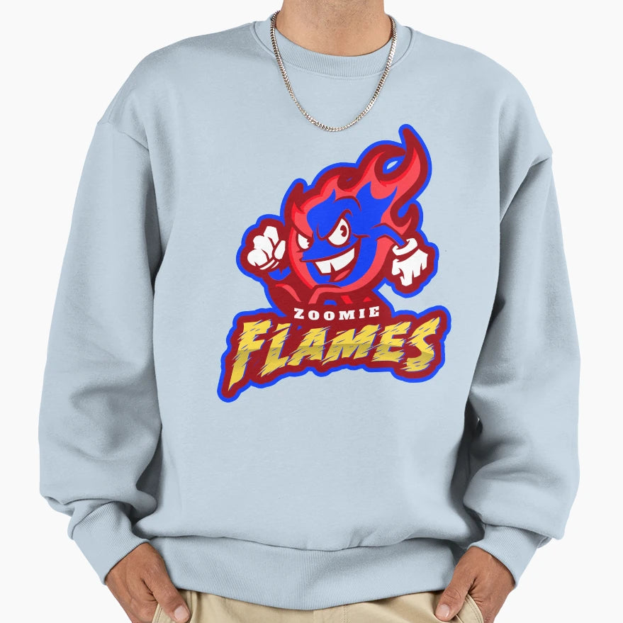 Zoomie Flames Racecar Cars Sweatshirt - Casual Everyday Wear for Adults - T-Shirt, Sweatshirt, Hoodie