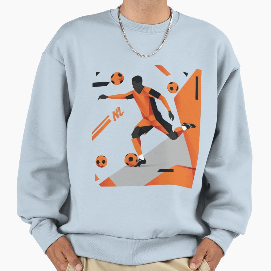 Modern Dutch Football Player Sweatshirt - Minimalist Print Men Women - T-Shirt, Sweatshirt, Hoodie
