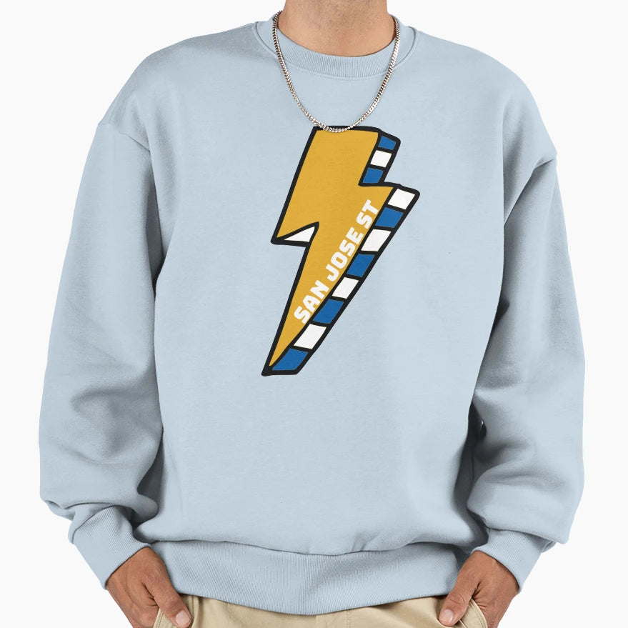 San Jose State University Lightning Sweatshirt - Novelty Apparel Unisex - T-Shirt, Sweatshirt, Hoodie