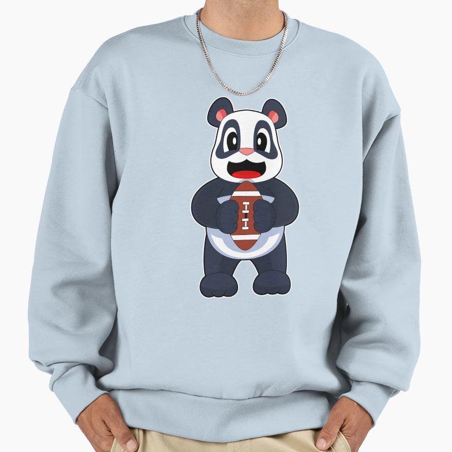 Panda American Football Sports Sweatshirt - Streetwear Style Men Women - T-Shirt, Sweatshirt, Hoodie