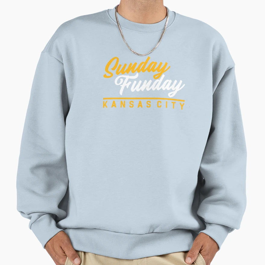 Sunday Funday Kansas City Football Sweatshirt - Minimalist Print Unisex - T-Shirt, Sweatshirt, Hoodie
