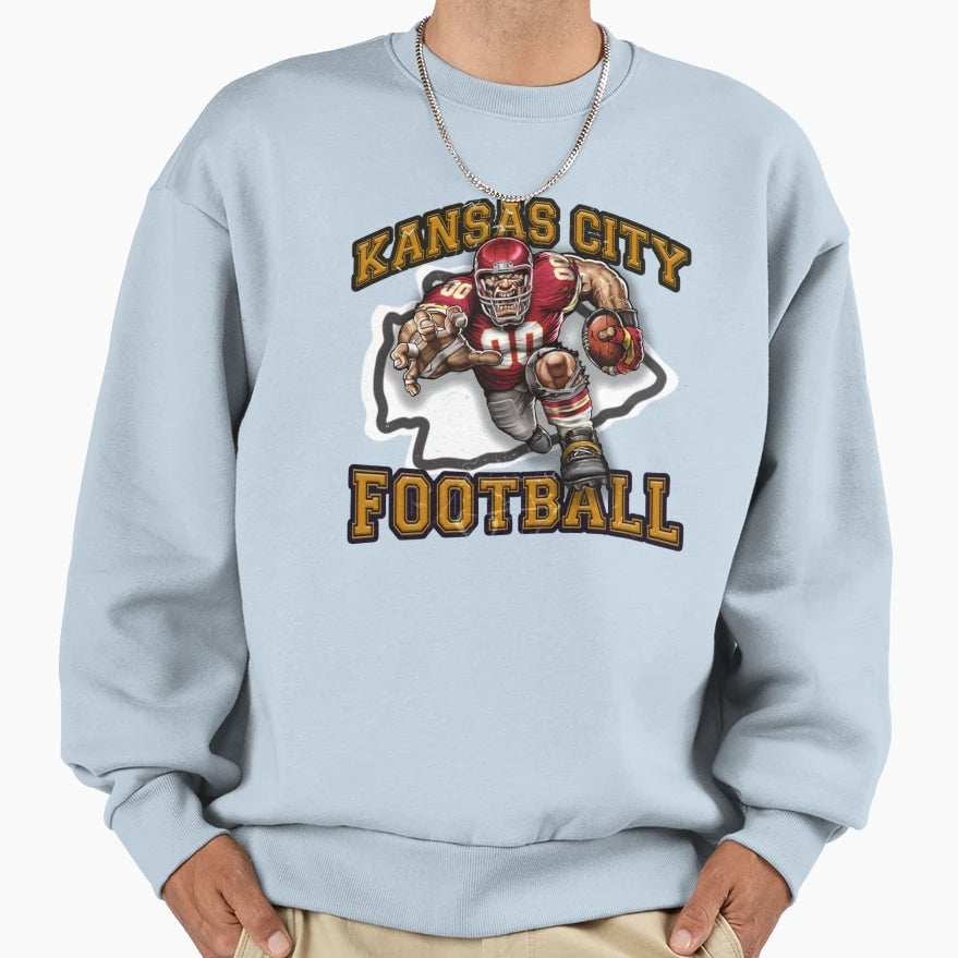 Kansas City Football Detroit Sweatshirt - Novelty Apparel for Adults - T-Shirt, Sweatshirt, Hoodie