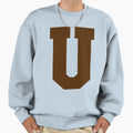 Alphabet Brown U Sports Letter U Sweatshirt - Novelty Apparel Men Women - T-Shirt, Sweatshirt, Hoodie