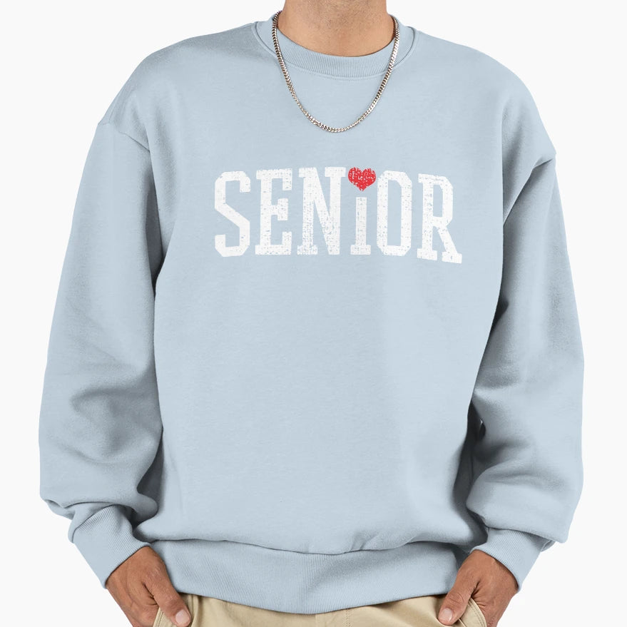 Senior Sweatshirt - Minimalist Print Men Women - T-Shirt, Sweatshirt, Hoodie