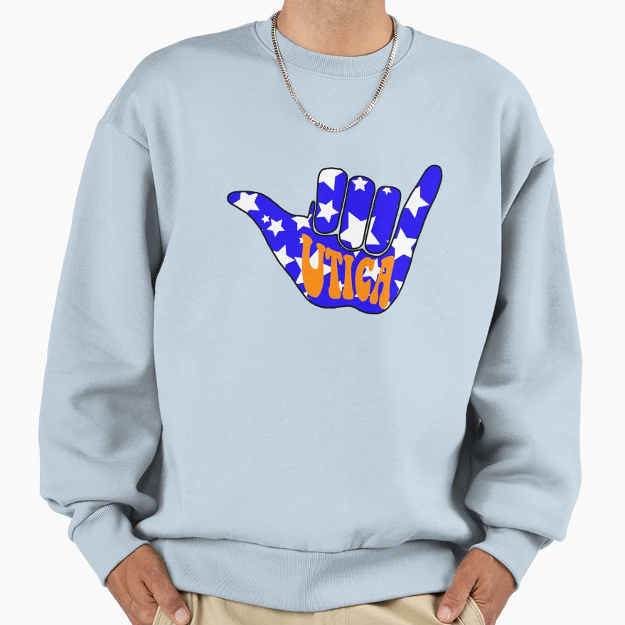 Utica Hang Loose Sweatshirt - Casual Everyday Wear Men Women - T-Shirt, Sweatshirt, Hoodie