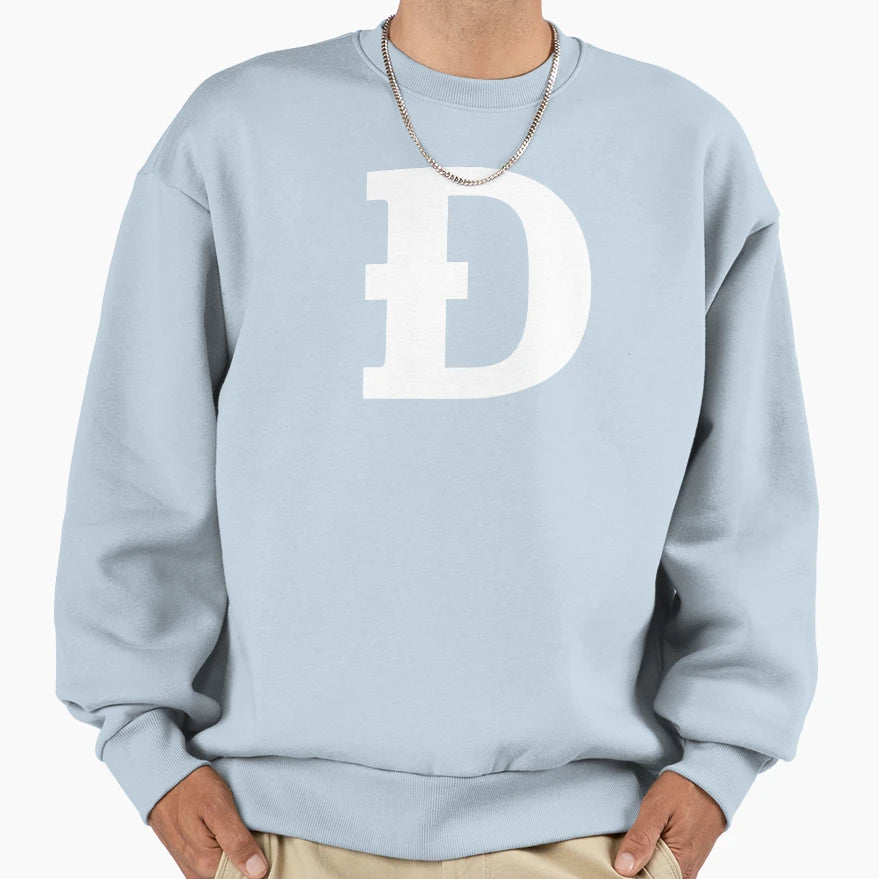 Dogecoin D Sweatshirt - Fun Novelty Design Unisex - T-Shirt, Sweatshirt, Hoodie
