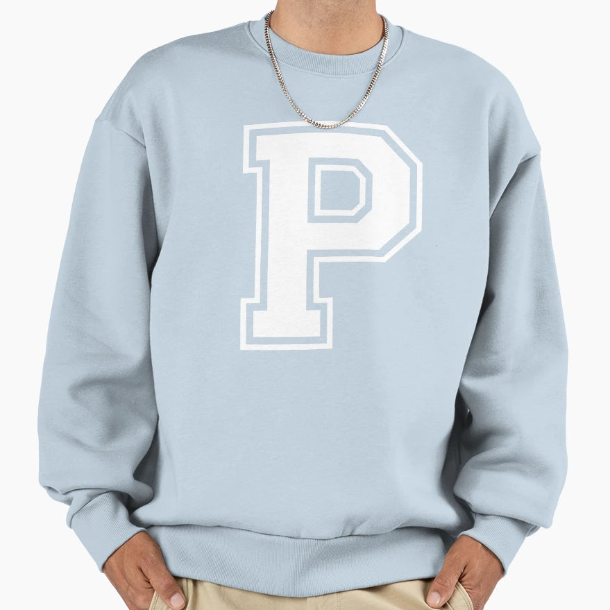 Letter P Alphabet Sweatshirt - Casual Everyday Wear Unisex - T-Shirt, Sweatshirt, Hoodie