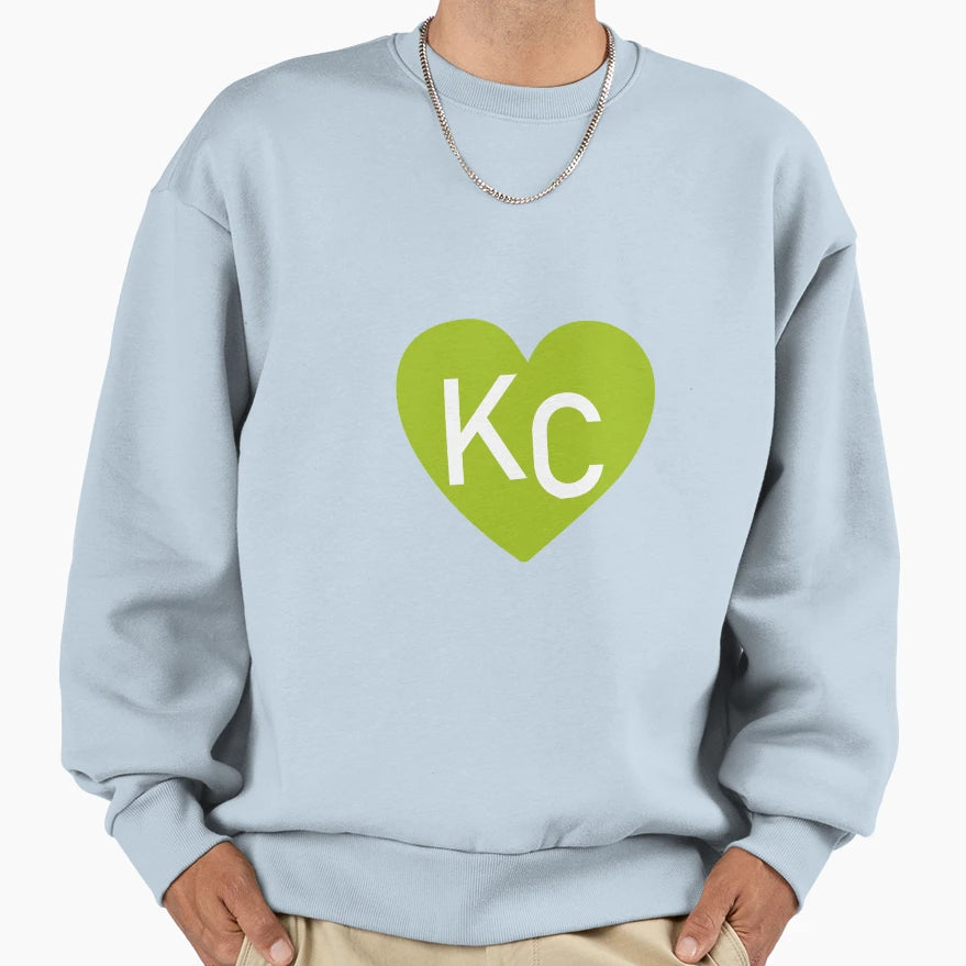 Kc Heart Sweatshirt - Trendy Graphic Men Women - T-Shirt, Sweatshirt, Hoodie