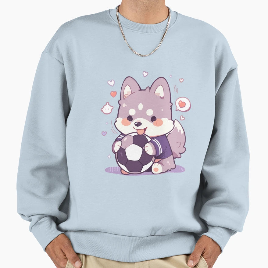 Soccer Dog Sweatshirt - Aesthetic Graphic Unisex - T-Shirt, Sweatshirt, Hoodie