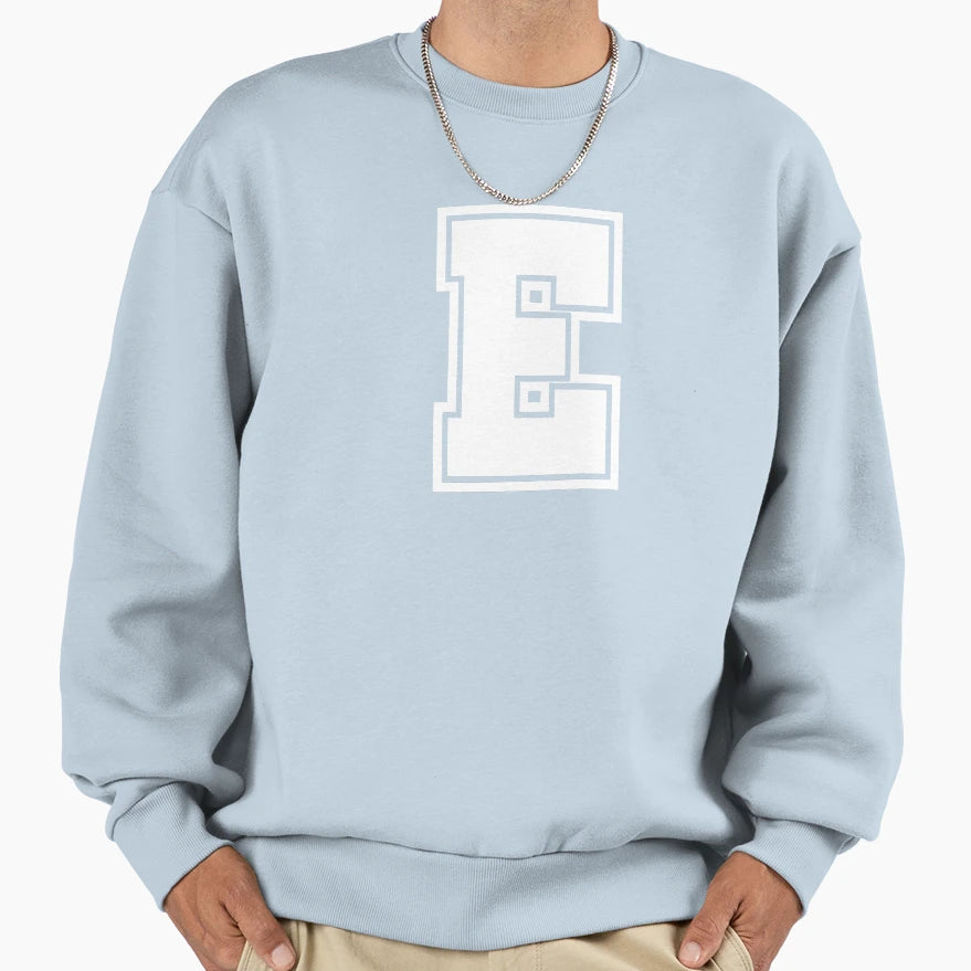 E Letter Sweatshirt - Trendy Graphic Men Women - T-Shirt, Sweatshirt, Hoodie