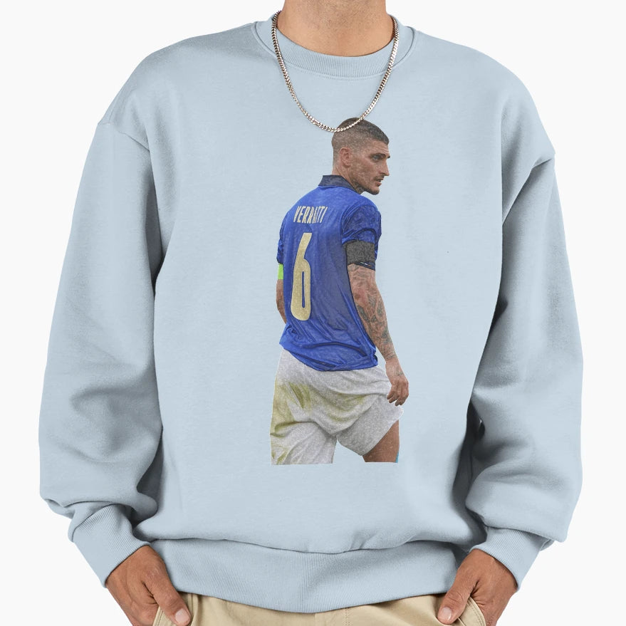 Marco Verratti Italy Sweatshirt - Unique Graphic Unisex - T-Shirt, Sweatshirt, Hoodie