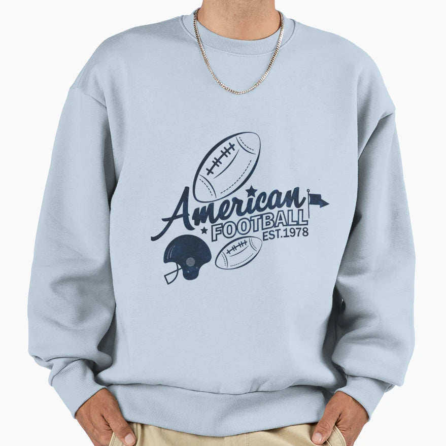 American Football Pattern Sweatshirt - Unique Graphic Men Women - T-Shirt, Sweatshirt, Hoodie