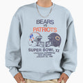 Bears Vs Patriots 86 Faded Sweatshirt - Aesthetic Graphic for Adults - T-Shirt, Sweatshirt, Hoodie