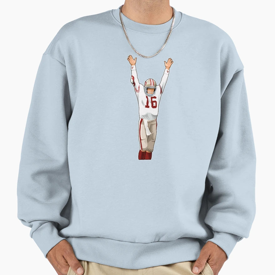 Joe Montana 16 Celebrates Touchdown Sweatshirt - Streetwear Style Men Women - T-Shirt, Sweatshirt, Hoodie