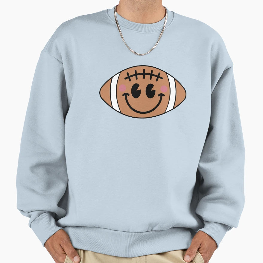 Smiling American Football Sweatshirt - Trendy Graphic Men Women - T-Shirt, Sweatshirt, Hoodie