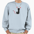 Letter J College Font Evil Naughty Sweatshirt - Novelty Apparel Men Women - T-Shirt, Sweatshirt, Hoodie