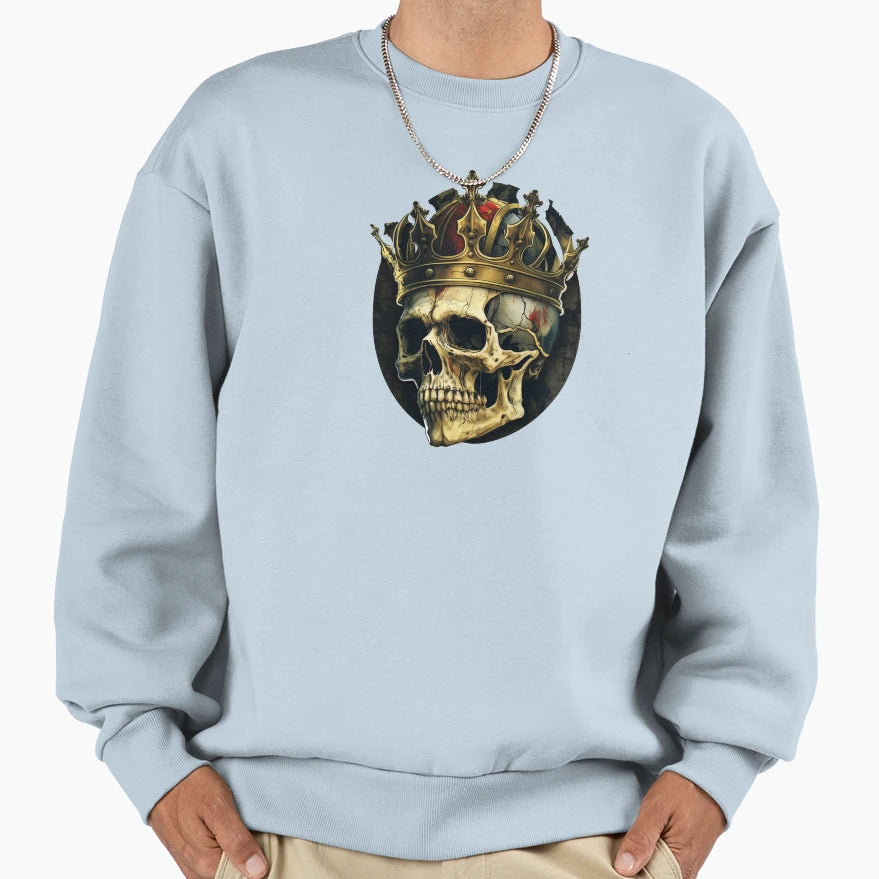 Skull King Sweatshirt - Aesthetic Graphic Men Women - T-Shirt, Sweatshirt, Hoodie