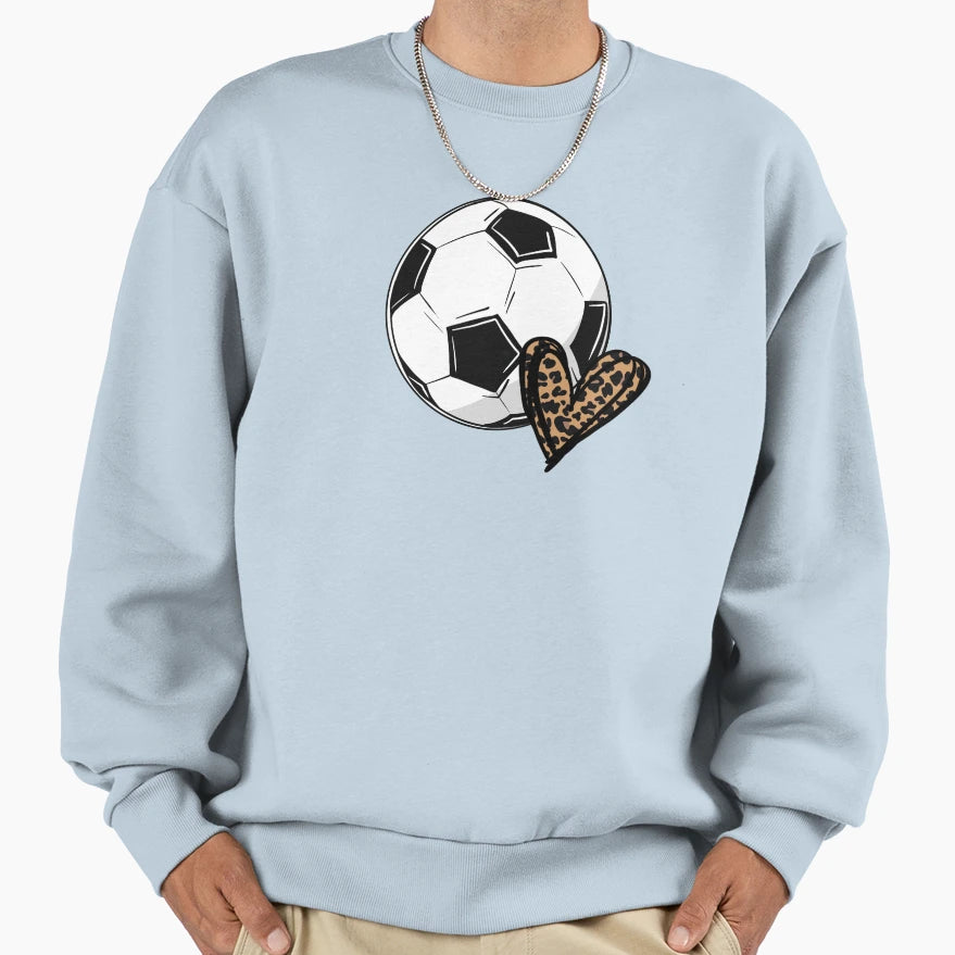 Soccer Cheetah Love Sweatshirt - Streetwear Style Unisex - T-Shirt, Sweatshirt, Hoodie