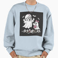 Little Halloween Ghost Sweatshirt - Minimalist Print for Adults - T-Shirt, Sweatshirt, Hoodie