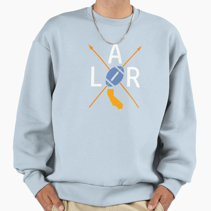 Los Angeles Football Fan State Sweatshirt - Graphic Print Men Women - T-Shirt, Sweatshirt, Hoodie