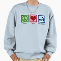 Peace Love Pet Sitting Sweatshirt - Aesthetic Graphic Men Women - T-Shirt, Sweatshirt, Hoodie