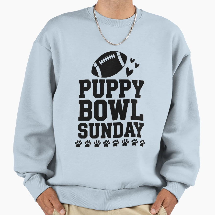 Puppy Bowl Sunday Super Football Sweatshirt - Unique Graphic Men Women - T-Shirt, Sweatshirt, Hoodie
