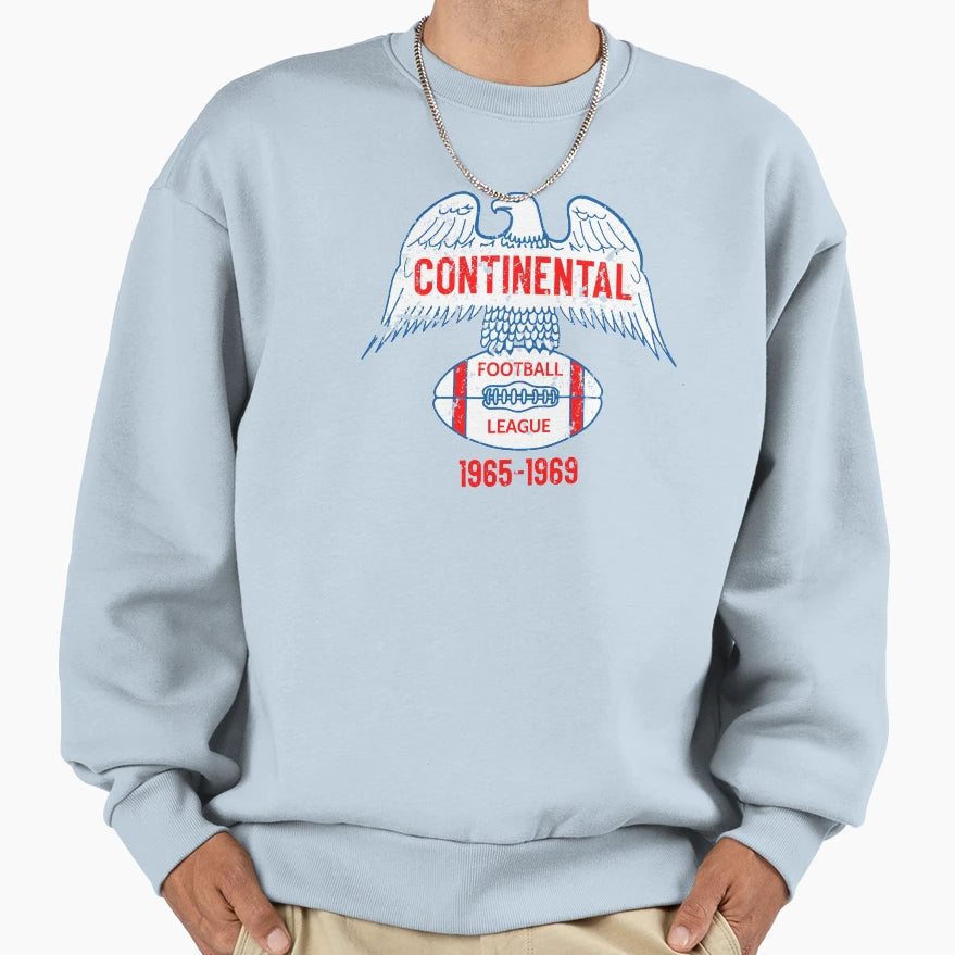 Distressed Continental Football Sweatshirt - Fun Novelty Design Men Women - T-Shirt, Sweatshirt, Hoodie