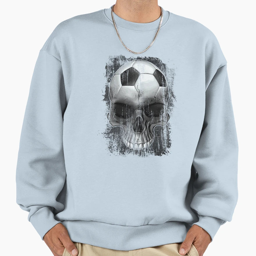 Football Soccer Skull Sweatshirt - Novelty Apparel Unisex - T-Shirt, Sweatshirt, Hoodie