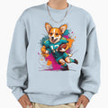 Corgi Dog Playing American Football Sweatshirt - Aesthetic Graphic Unisex - T-Shirt, Sweatshirt, Hoodie