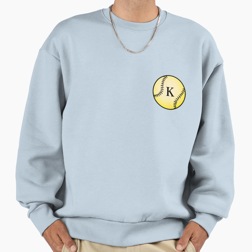 Softball Ball K Sweatshirt - Minimalist Print for Adults - T-Shirt, Sweatshirt, Hoodie
