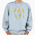 Yellow Aesthetic Lightning Bolts Sweatshirt - Unique Graphic Men Women - T-Shirt, Sweatshirt, Hoodie