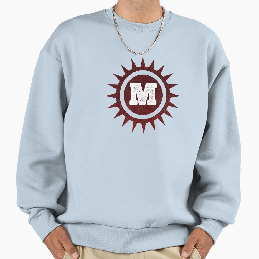 Monogram M Red Spike Logo Sweatshirt - Trendy Graphic Men Women - T-Shirt, Sweatshirt, Hoodie